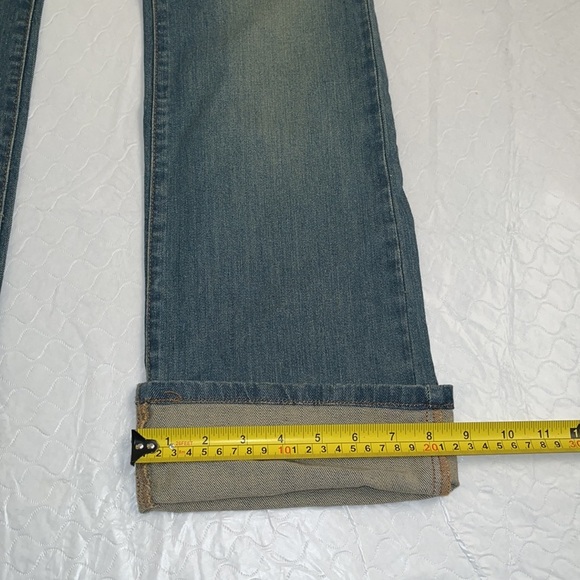 Moschino Cheap and Chic distressed studded cuffed straight blue jeans 10 - Picture 11 of 14